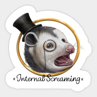 Awkward Opossum Sticker